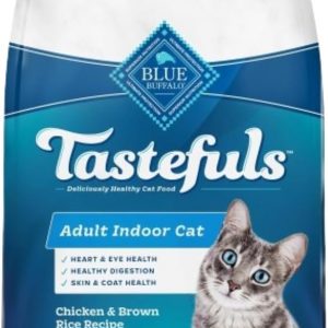 Blue Buffalo Tastefuls Natural Dry Food for Adult Indoor Cats, Chicken & Brown Rice Recipe, 7-lb. Bag