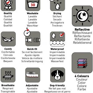 HALTI Comfort Collar – Nylon and Neoprene-Padded Comfy Dog Collar, Reflective, Easy to Fit & Use. Colorful two-tone design, Suitable for Medium Dogs and Puppies (Size M, Black)