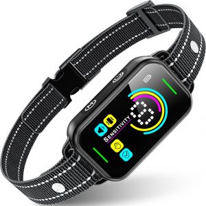 Bark Collar, Dog Bark Collar for Large Medium Small Dogs,Smart Bark Collar,Rechargeable Anti Barking Training Collar with 8 Adjustable Sensitivity,Bark Collar with Beep (Dark Black)