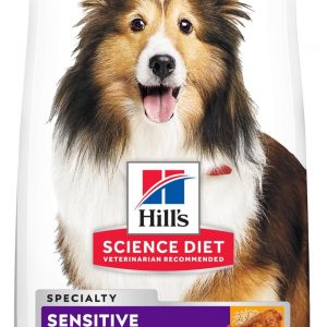 Hill’s Science Diet Sensitive Stomach & Skin, Adult 1-6, Stomach & Skin Sensitivity Support, Dry Dog Food, Chicken Recipe, 30 lb Bag